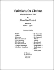 Variations for Clarinet Concert Band sheet music cover Thumbnail